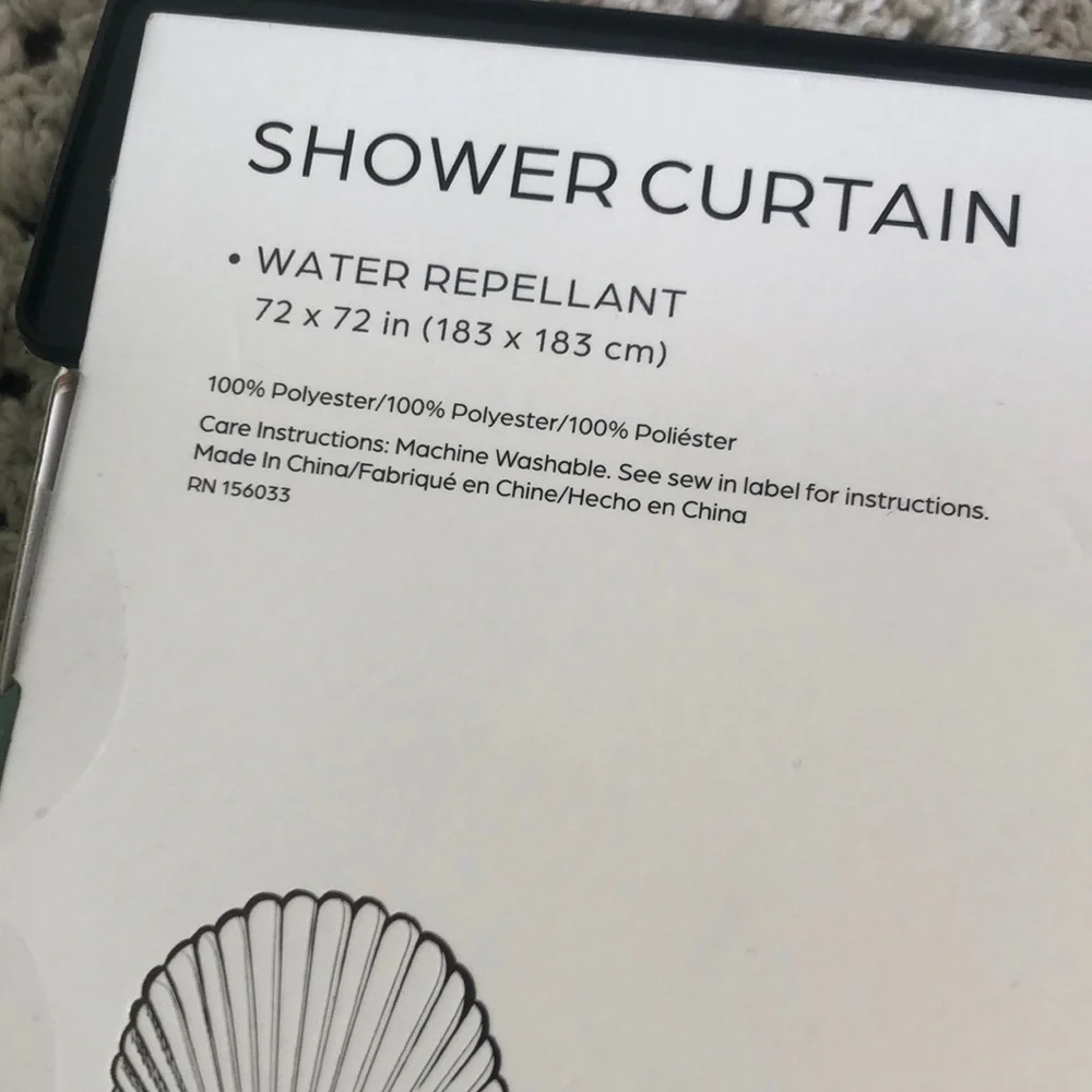 Coastal Ocean-Themed Water Repellant Shower Curtain